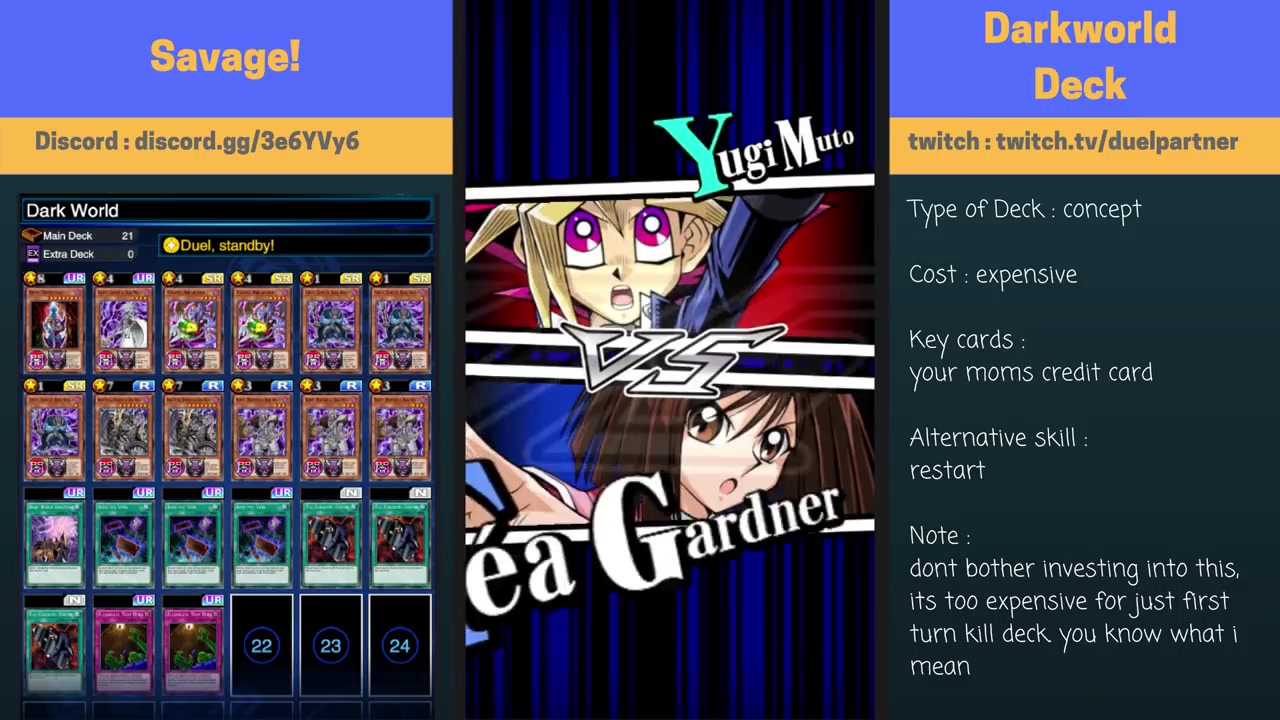 【游戏王决斗链接#duel panter】 暗黑界otk特化型卡组【英语】