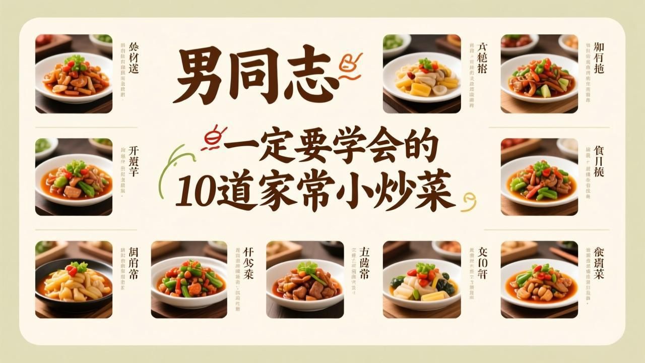 男同志一定要学会的10道家常小炒菜，学会了老婆更爱你