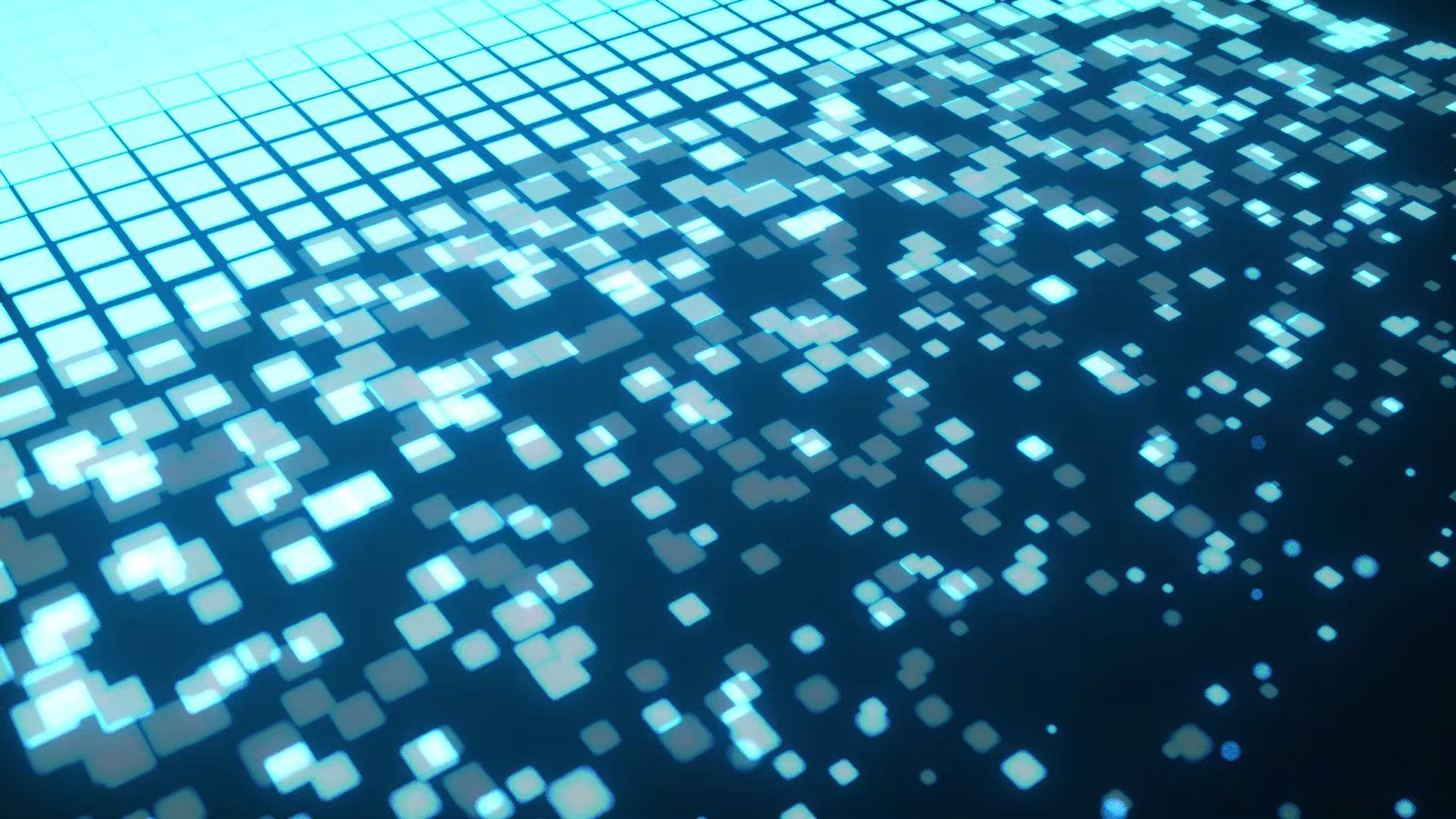 【空镜素材】蓝色科技感方块背景