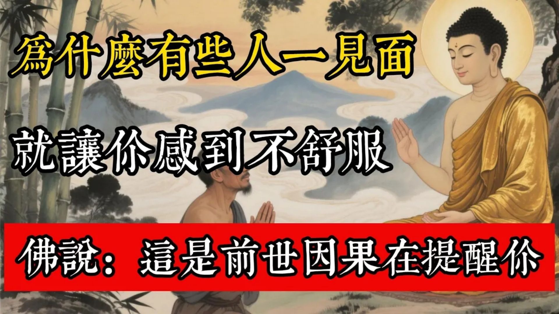 為什麼有些人一見面，就讓你感到不舒服，佛說：這是前世因果在提醒你!#佛教 #佛家 #佛法 #佛學知識 #佛學智慧 #修心修行 #佛教文化 #禪悟人生 #傳統文化