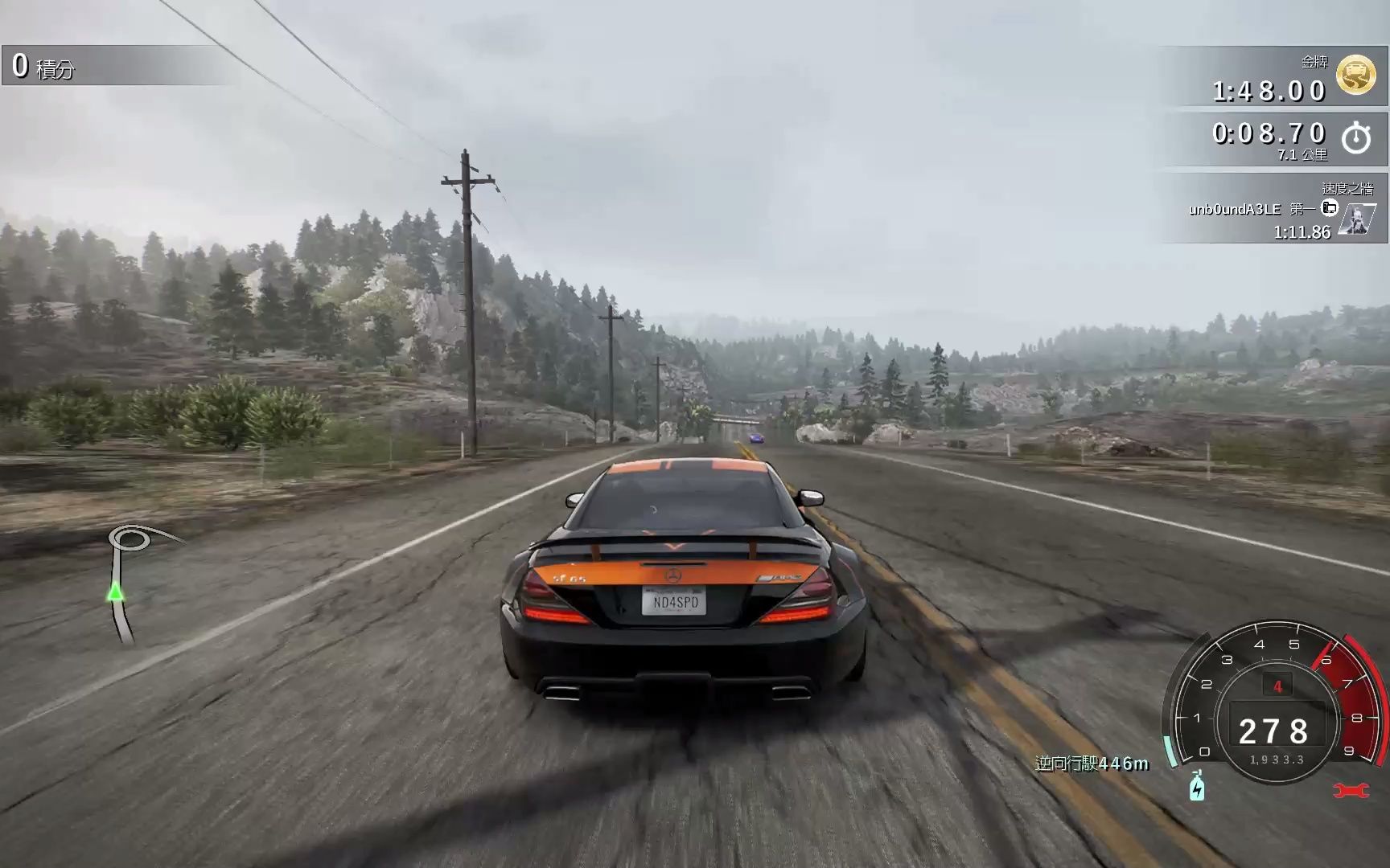 极品飞车14re 奔驰sl65 amg 双环记录1:27.95
