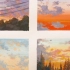 〔水粉/风景画〕四种不同的水粉天空绘制教程