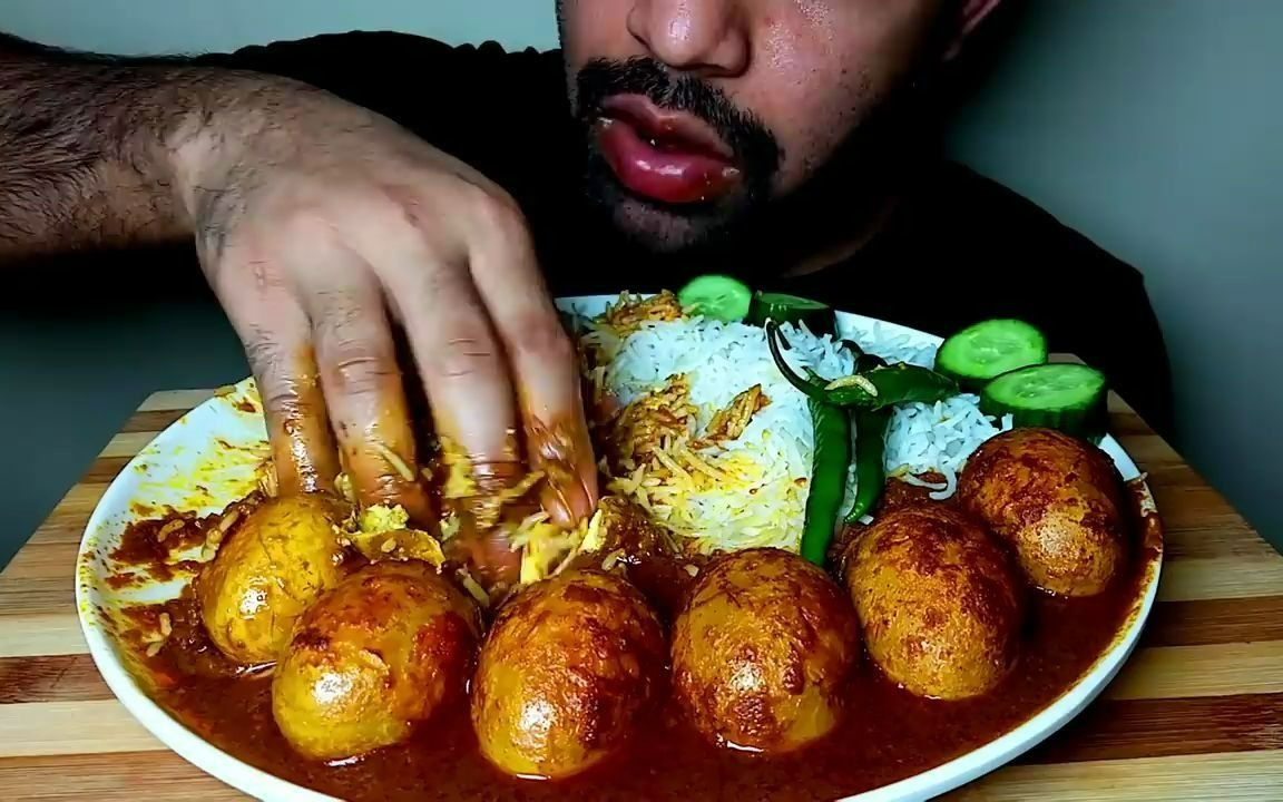 热门评论：【印度吃播】超级辣的咖喱鸡蛋饭[1次更新]的第1张示图