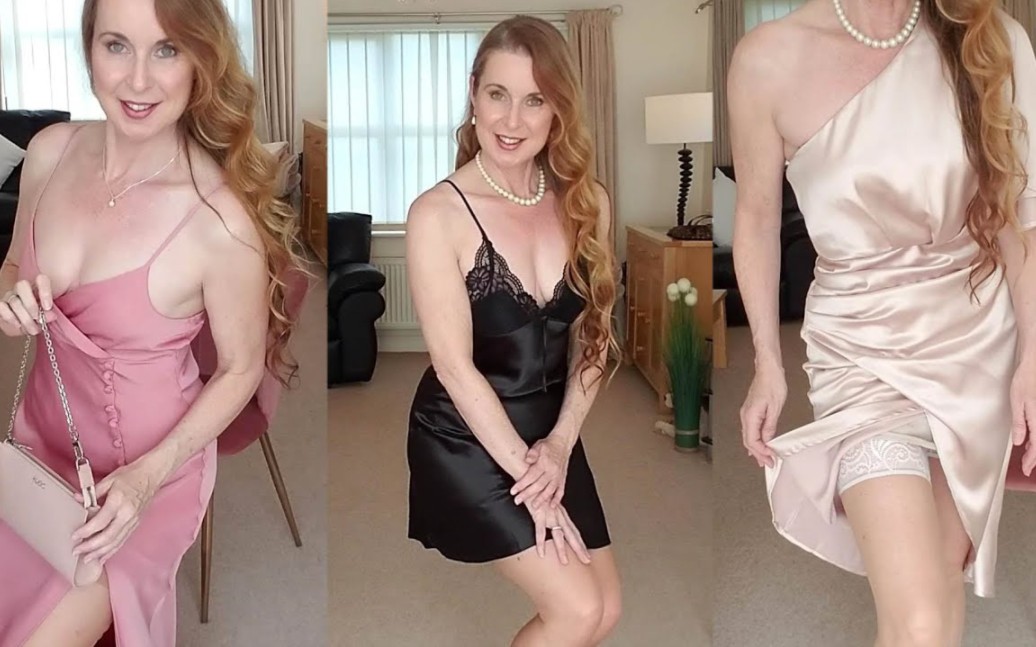 Old Auntie Silk Dresses and Nightgowns to try on~