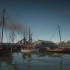 【白噪音】游戏第一视角，码头边的船，白天到夜晚，放松向