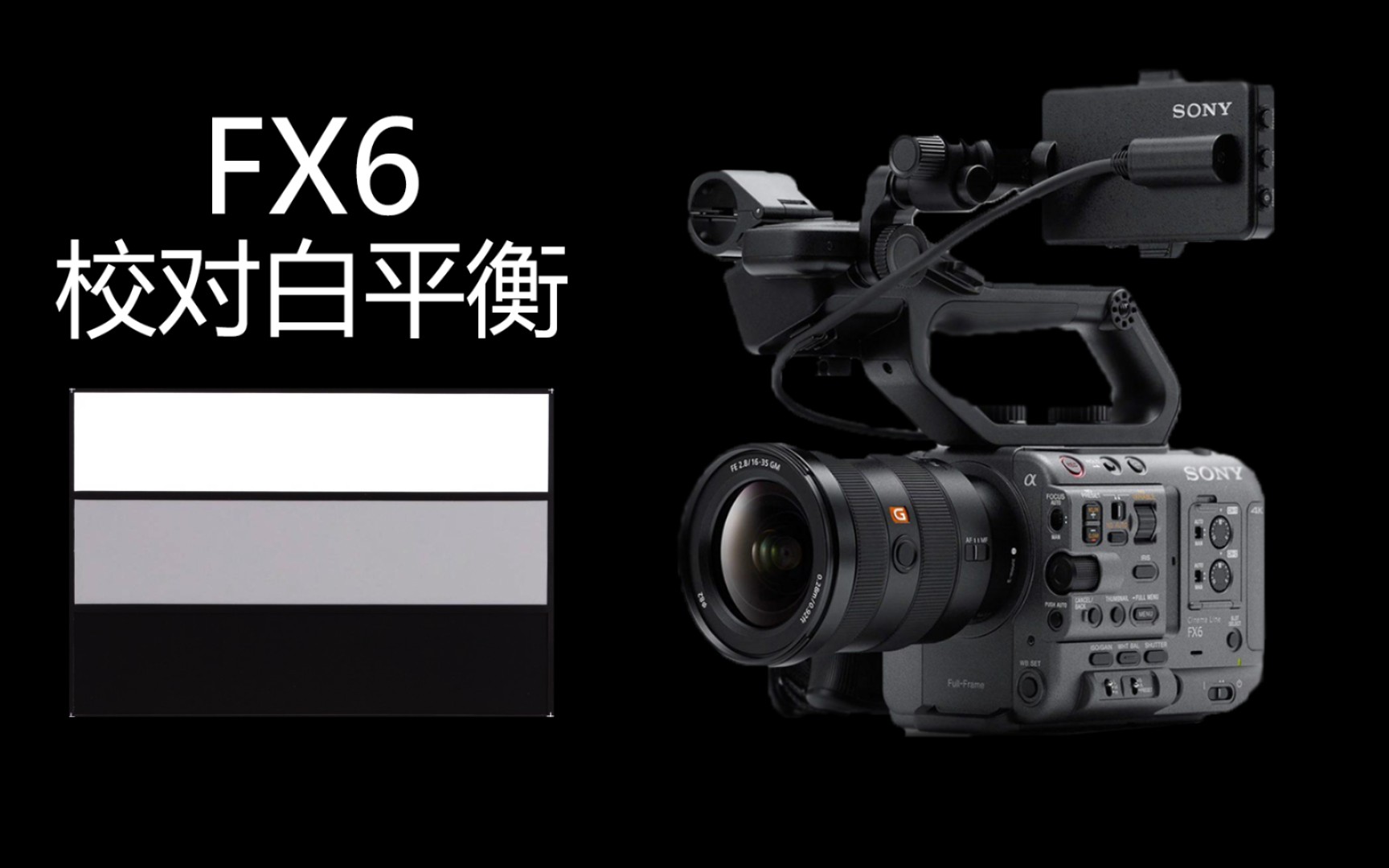 【FX6操作大全10】校对白平衡，还原现场真实影像！