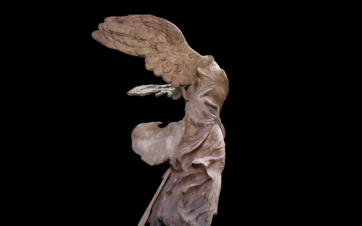 位于samothrace 的胜利女神像 nike(victory of samothrace