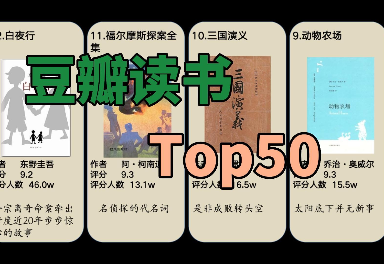 【书单】豆瓣读书Top50（2023-12）