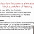 Education for poverty alleviation is not a problem of litera
