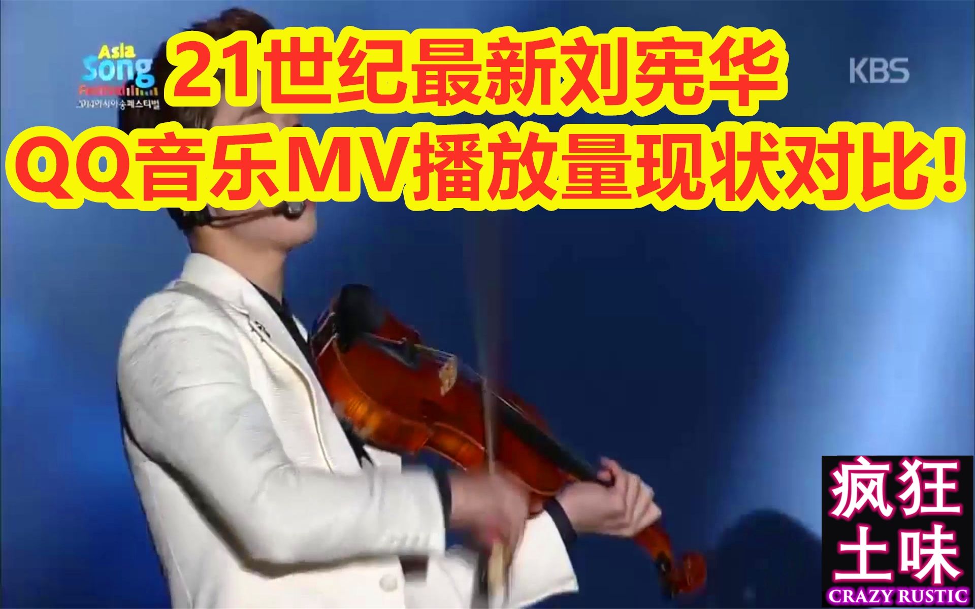 21世纪最新刘宪华QQ音乐MV播放量现状对比