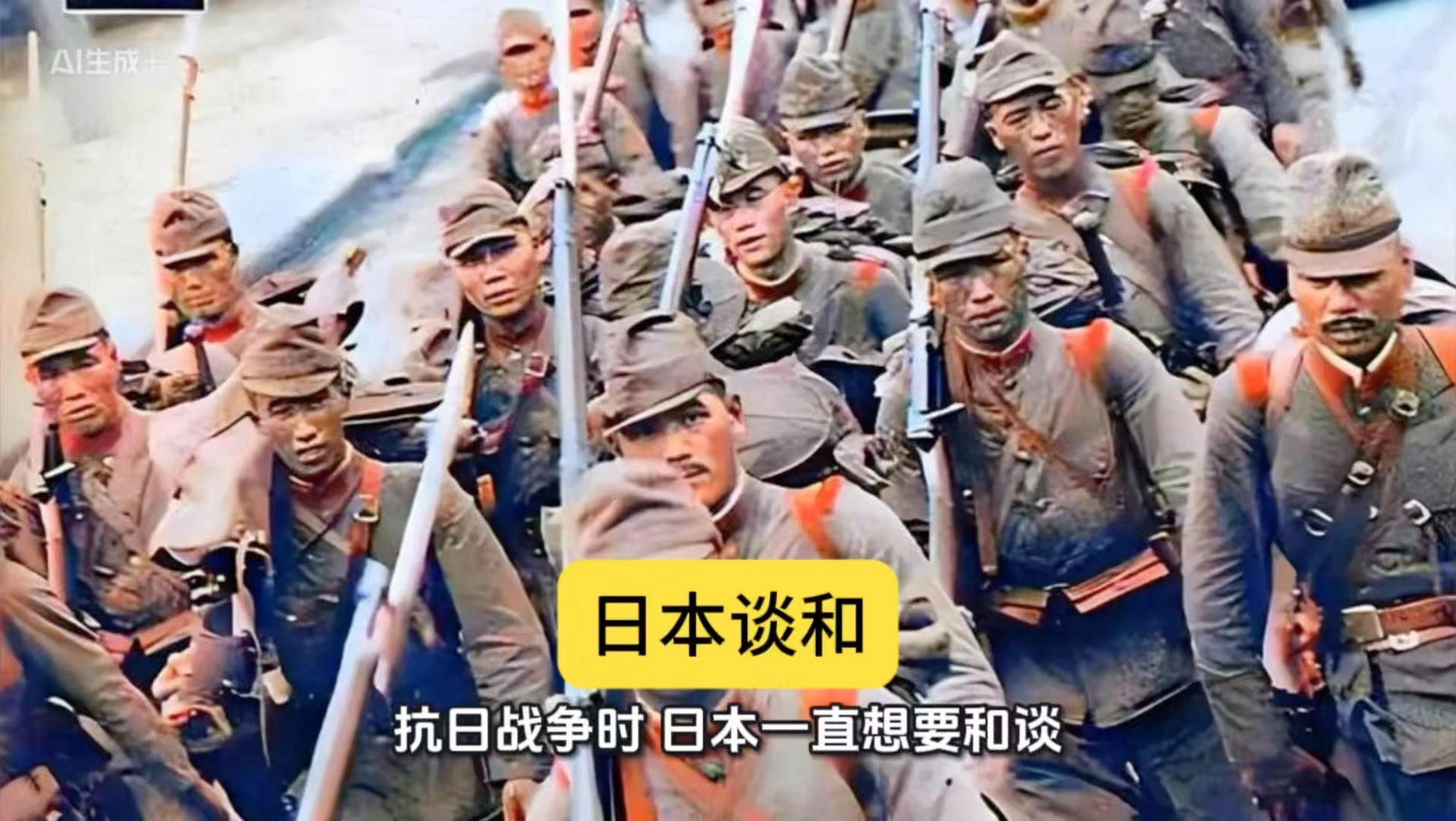 抗日战争时日本一直想要谈和