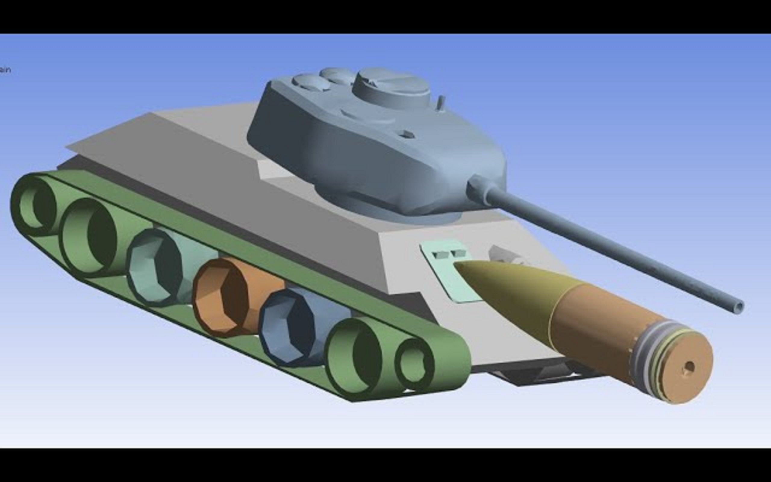 多拉巨炮800mm炮弹对T-34观察窗部位的侵彻力模拟