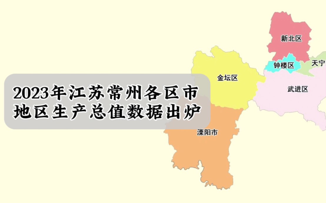 江苏常州各区市2023年GDP数据出炉：武进稳居第一，溧阳增速最快