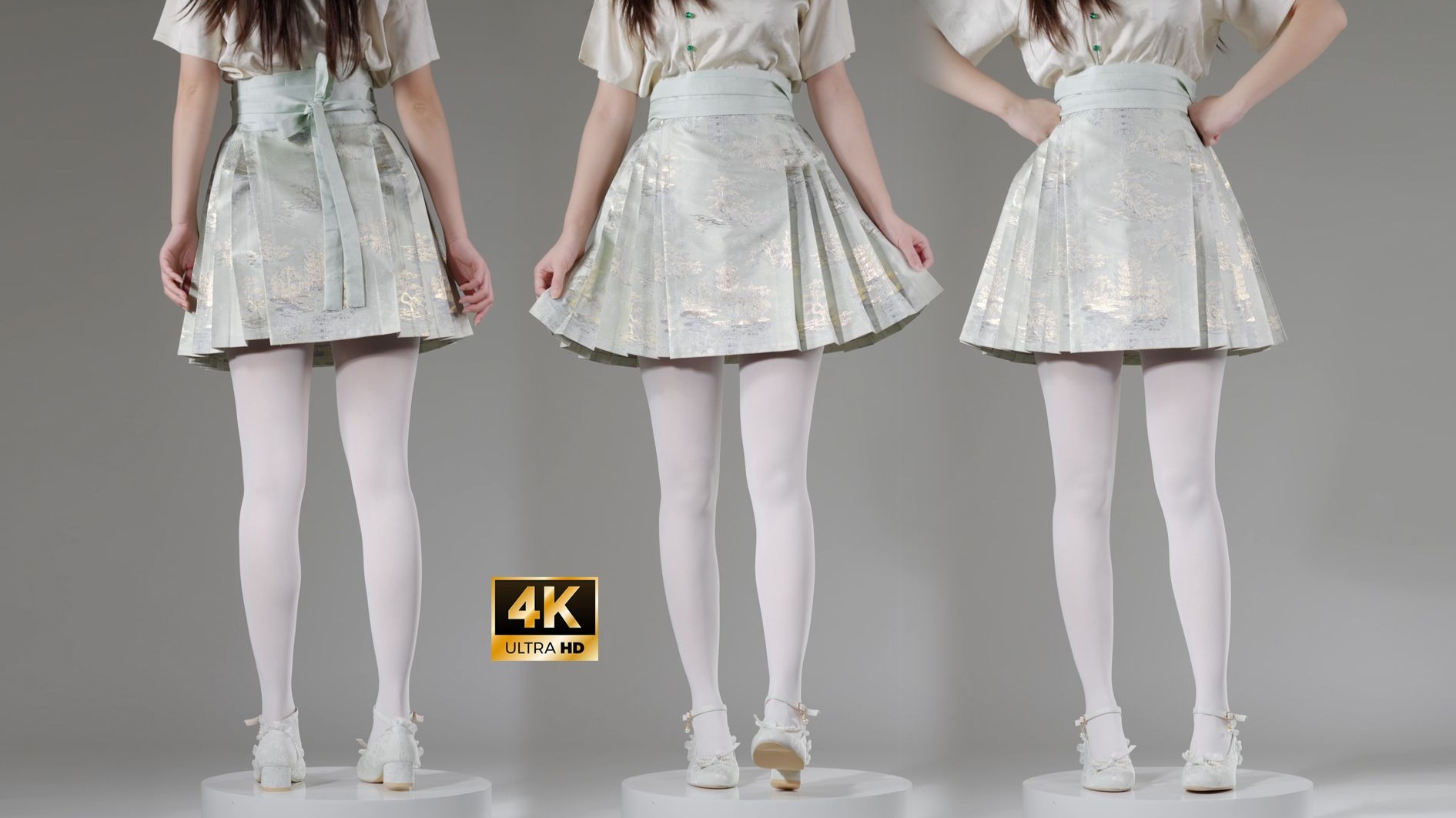 带珍珠佩饰的新中式小鞋