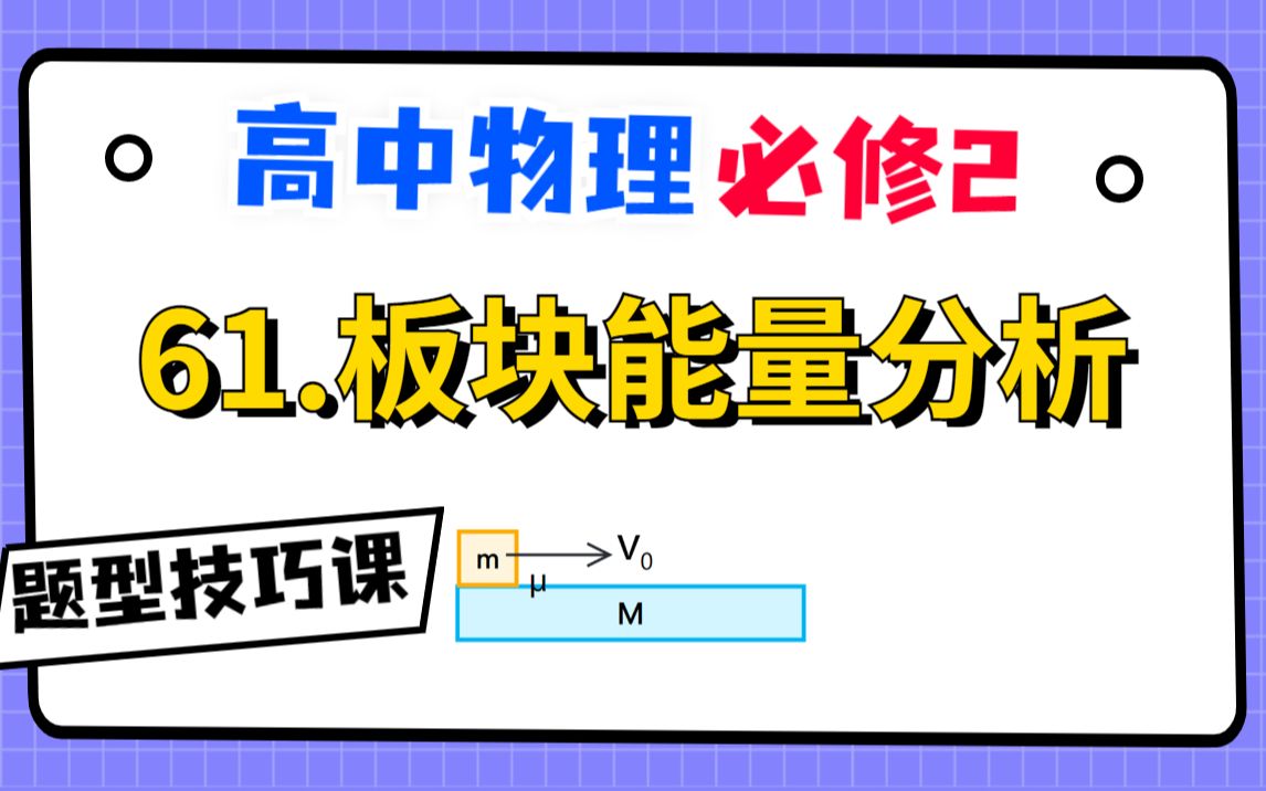 【高中物理必修2系统课】61.板块能量分析