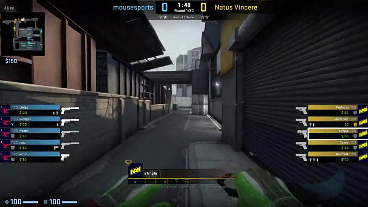 CSGO职业哥第一视角 Na Vi S1mple 26 12 vs Mousesports de train 哔哩哔哩 bilibili