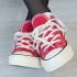 No.208 小沫-红色匡威板鞋、短筒白棉袜、黑丝（完整版）