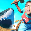 我跟鲨鱼比谁游的快！这游戏真刺激！Raft海上漂流生存 鲤鱼Ace解说