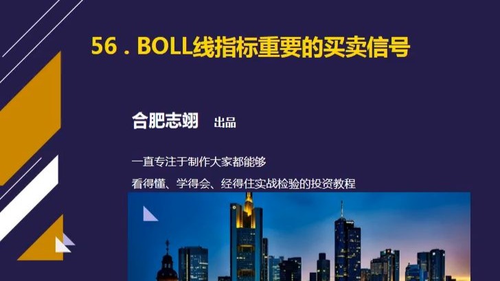 56、BOLL指标的重要的买卖信号