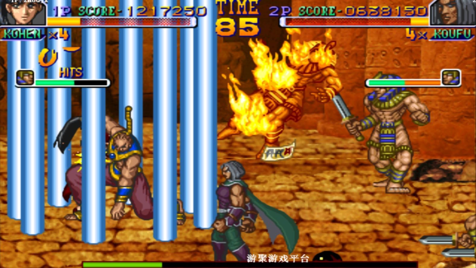 街机《征战者》最高难度双打禁球一命通关 1P：zhoujx 2P：UP