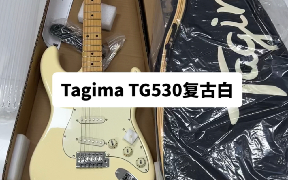 Tagima塔吉玛电吉他TG530复古白色➕原装琴包，检查安排发货中#电吉他 #塔吉玛tg530 #Tagima #入门电吉他推荐 #零基础学吉他