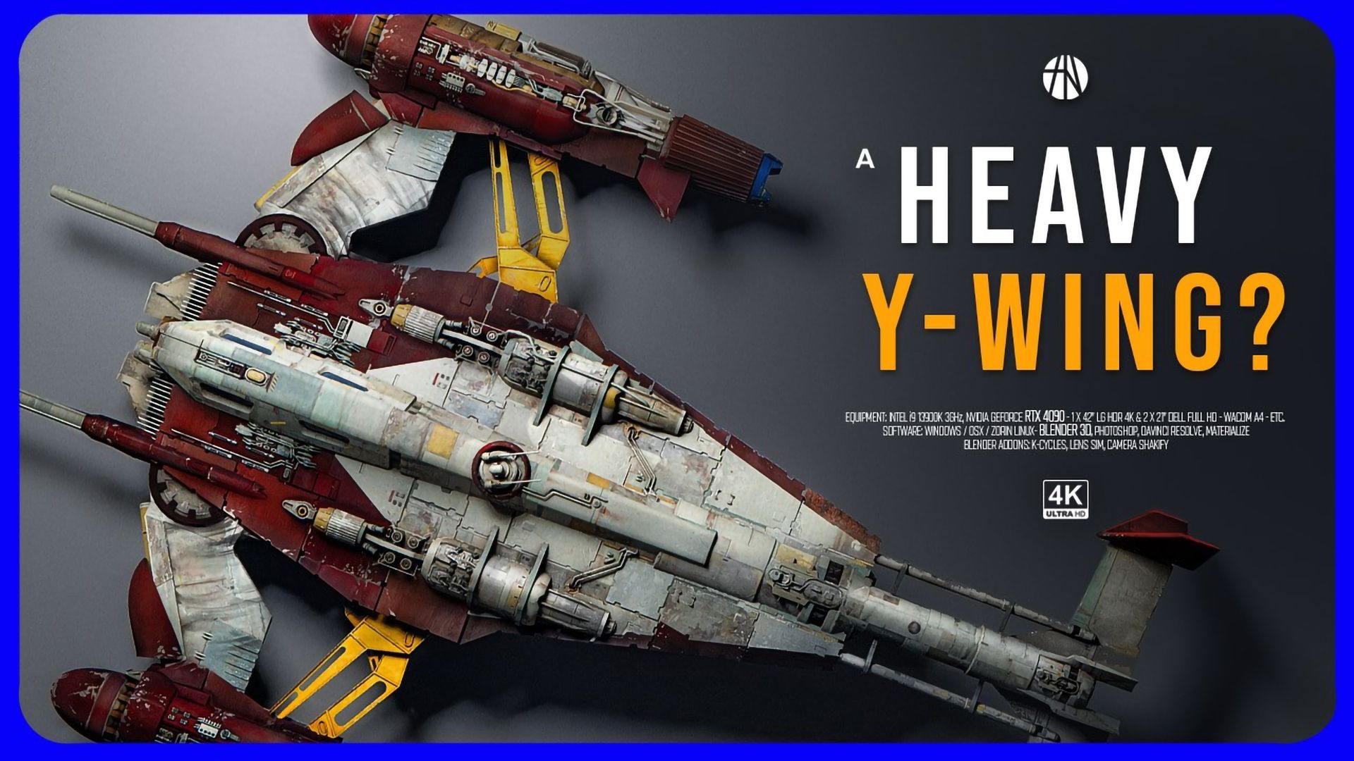 Blender《星战》“弓弩手”：Y翼、F-14与模型船的奇妙设计融合