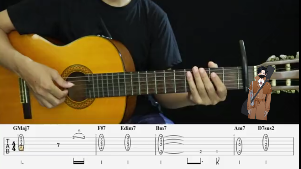 double take - dhruv - 指弹吉他教程 TAB + 和弦 + 歌词