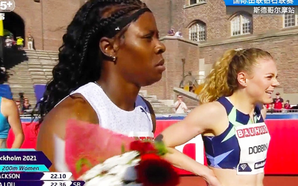 杰克逊22秒10(-0.4)夺冠‖2021斯德哥尔摩钻石联赛女子200米