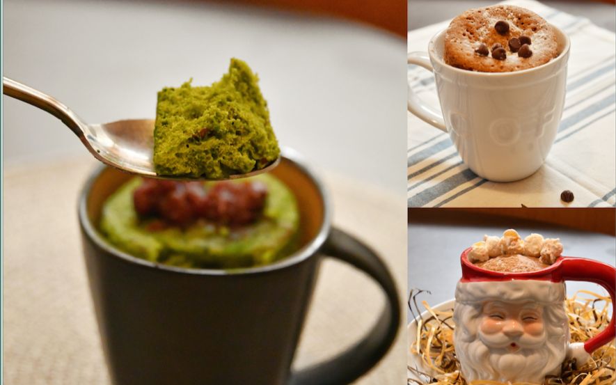 马克杯+微波炉=1分钟做蛋糕？？【抹茶红豆/奶茶/巧克力味】超简易马克杯蛋糕！【Z小厨】