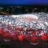 中国最大的体育场，由42000吨钢结构编织成的鸟巢，可容纳91000人