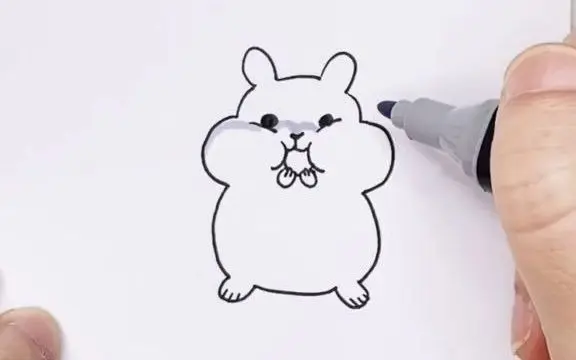 【绘画】3个括号画出小仓鼠，这次应该能学会了吧？