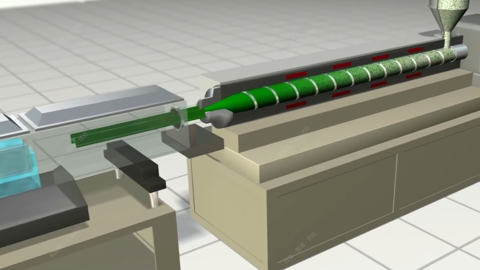 【动画】塑料挤出成型的原理