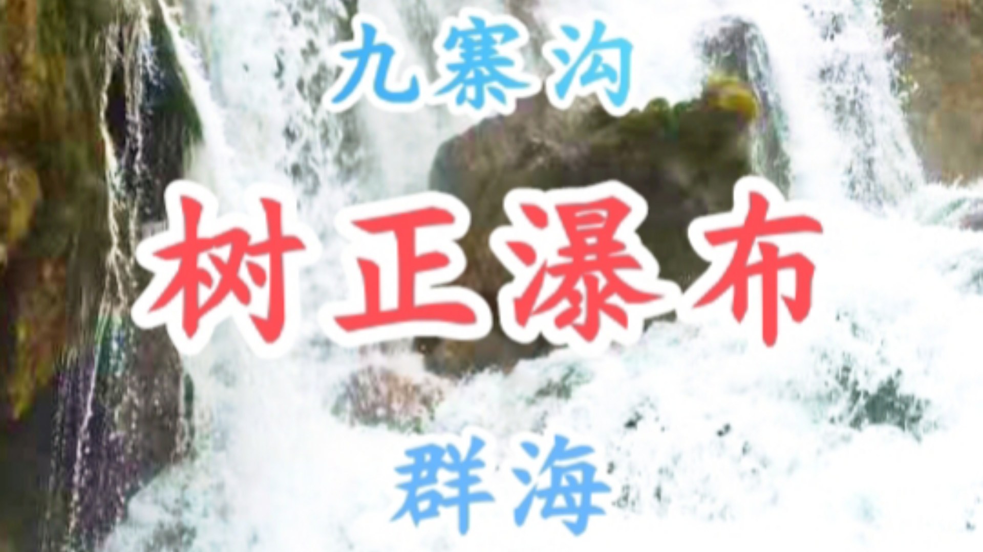 九寨树正沟，树正瀑布，树正群海，实拍。地震前原貌(2016年)。