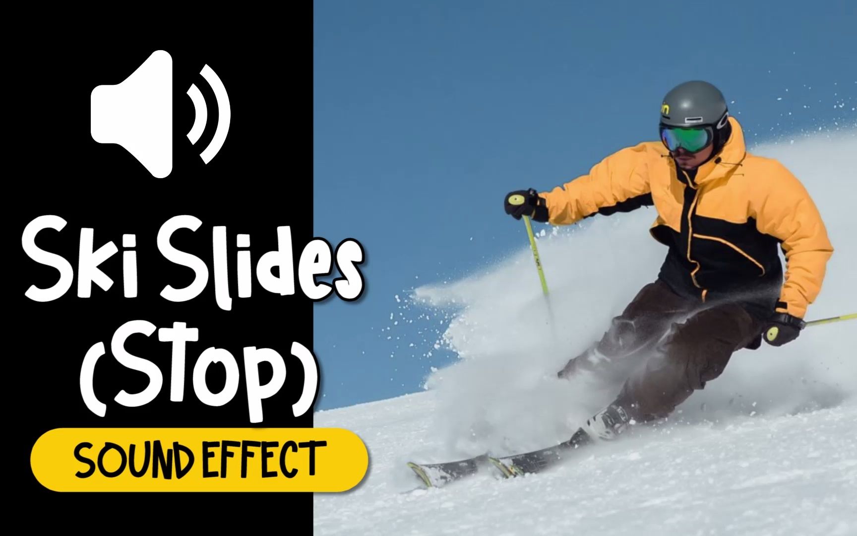滑雪 滑行 停止 雪地 運動 音效 (HQ)