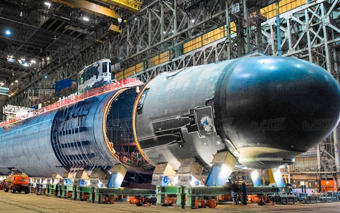 【生产线】建造美国核潜艇的造船厂内部  (中文字幕）