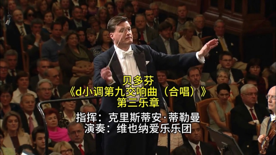 贝多芬《d小调第九交响曲（合唱）》第三乐章｜指挥：克里斯蒂安·蒂勒曼｜演奏：维也纳爱乐乐团