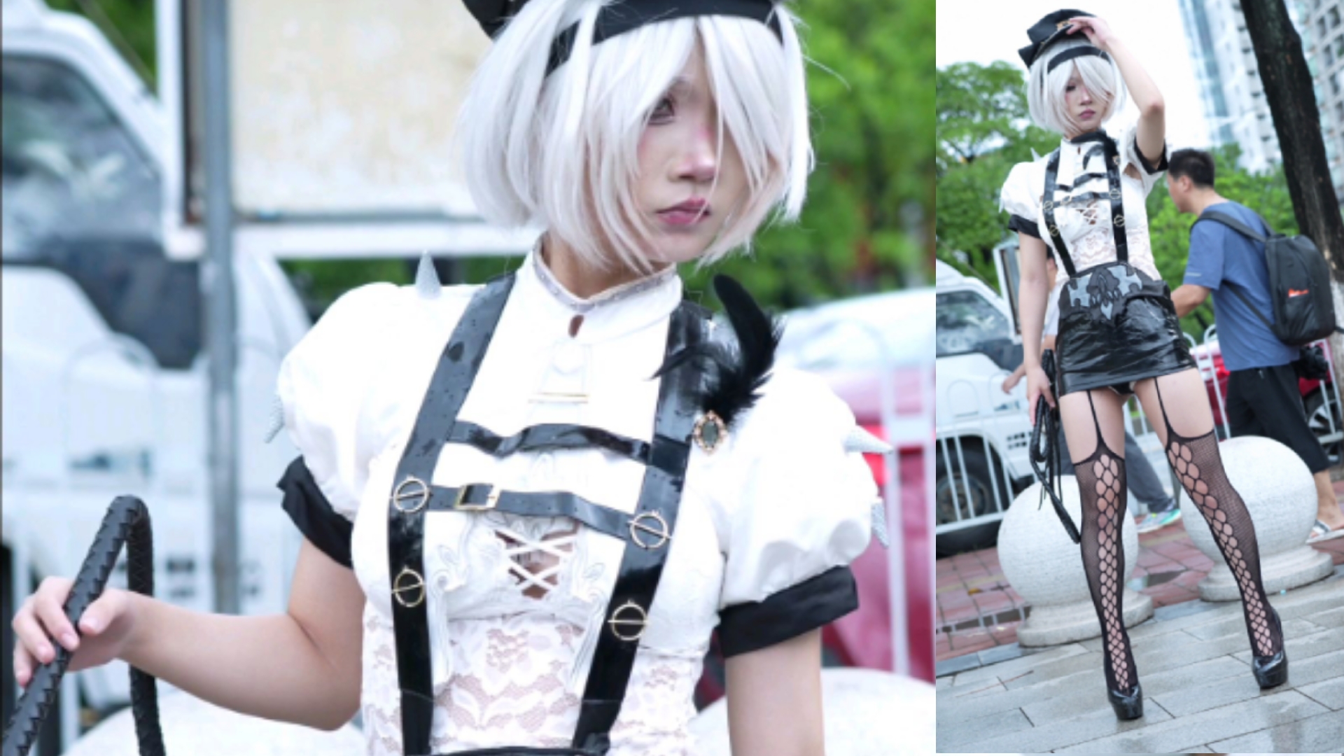 [Nier Mechanical Chronicle 2B Deacon Spent Uniform] - The original was too strong had to add some lace.