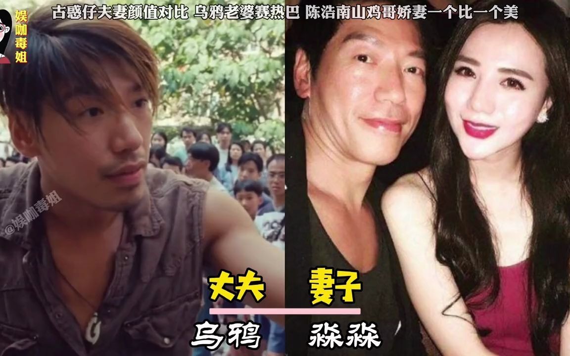 古惑仔夫妻对比，陈浩南山鸡娇妻一个赛一个美，乌鸦老婆不输热巴