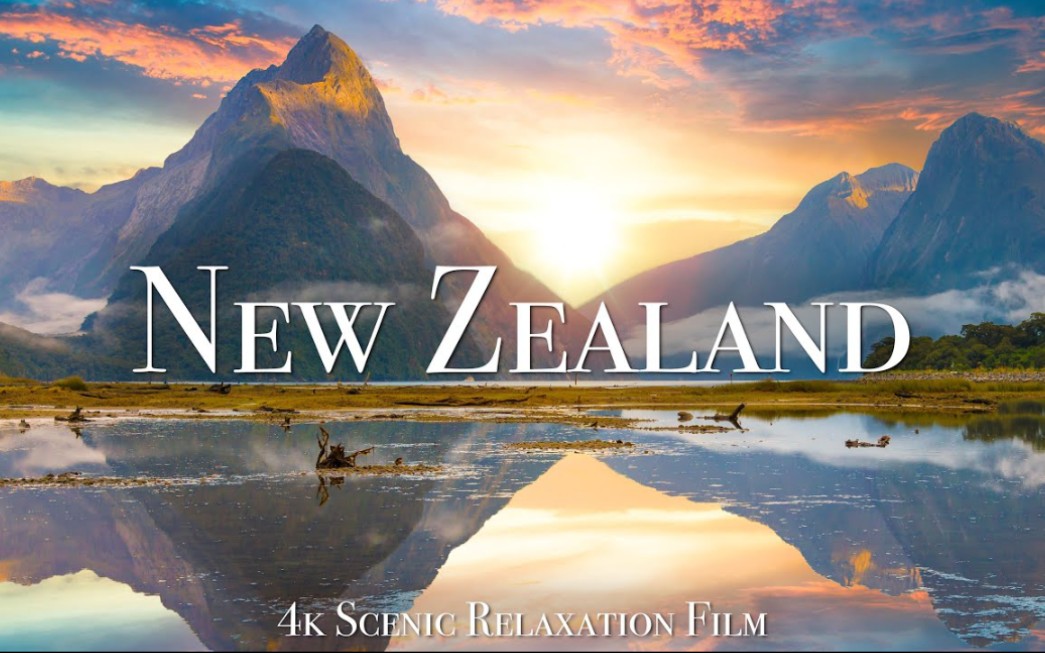 新西兰4K-景区放松电影配上平静的音乐_ 4K