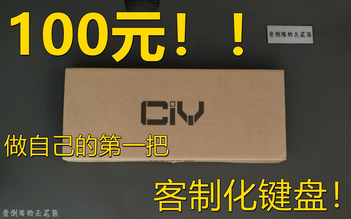 【键盘组装】100元！带你低成本组装自己的第一把客制化键盘！！