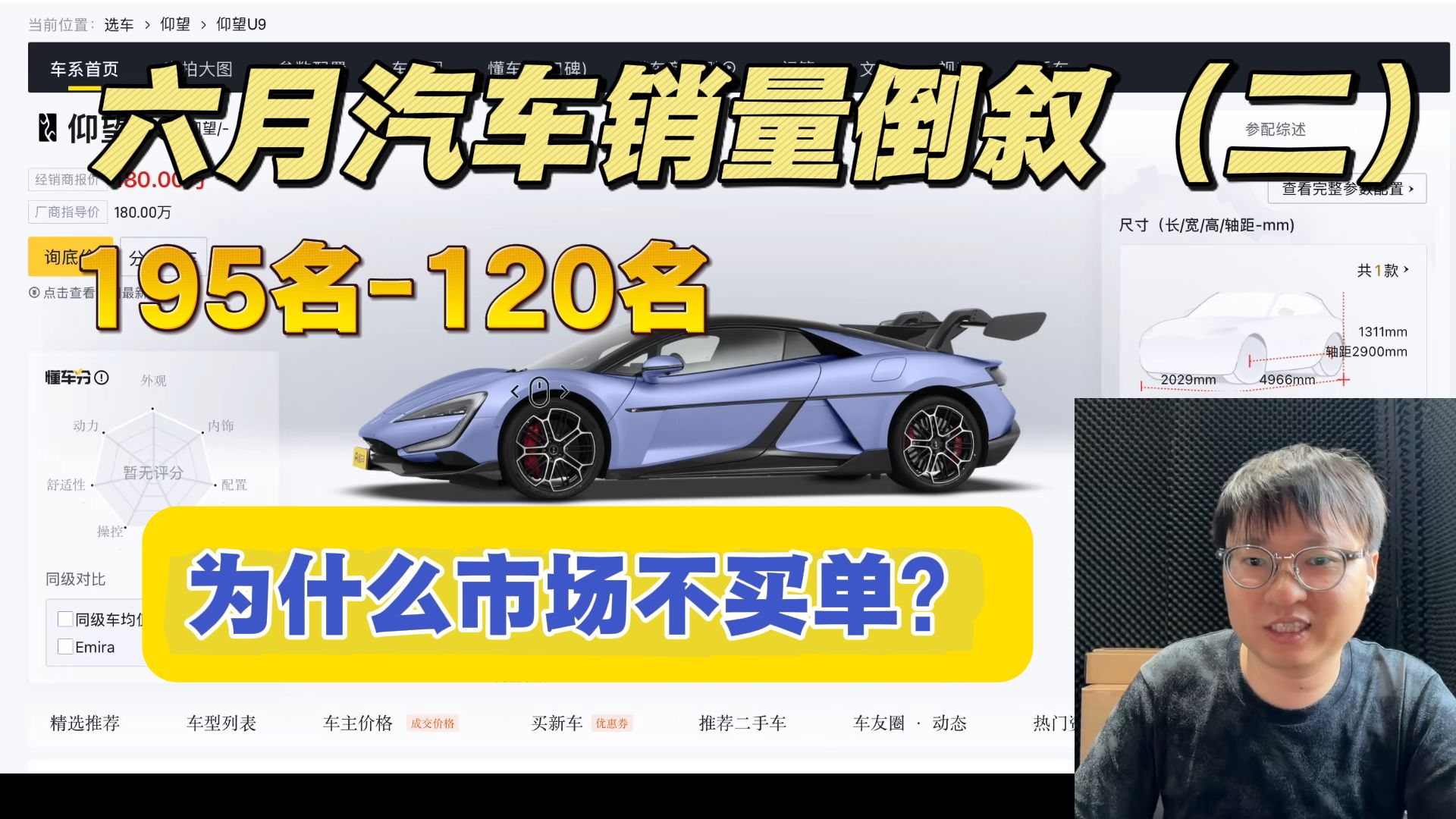 销售榜倒叙 2026年6月份哪些车卖不掉？（二）
