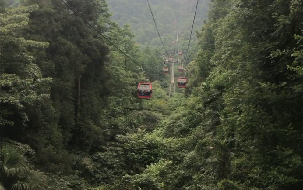 第一视角体验青城山索道缆车