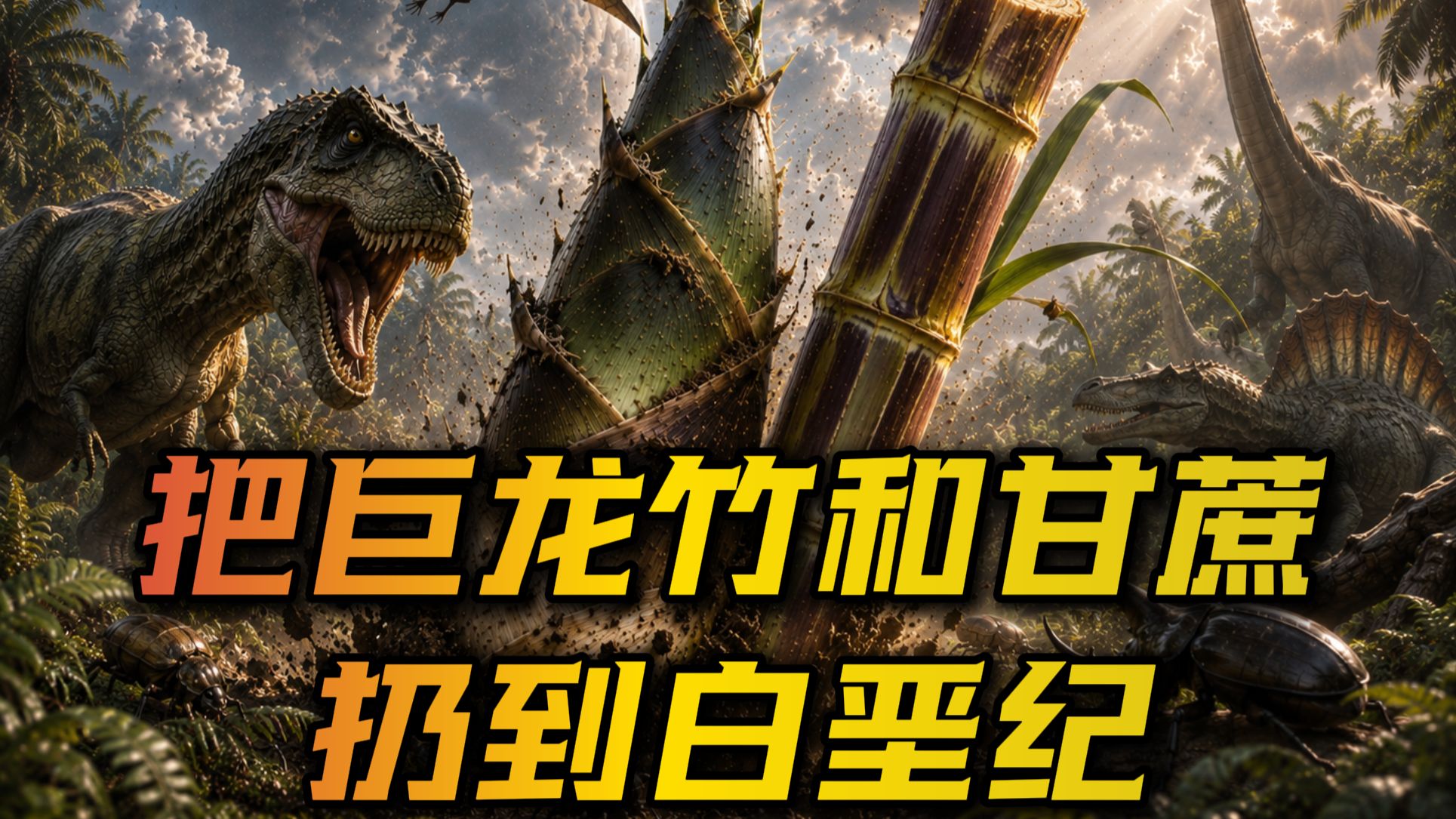 假如把巨龙竹和甘蔗扔进白垩纪，是巨龙竹的“物理霸凌”先颠覆森林，还是甘蔗的“甜味诱惑”先让恐龙放弃所有其他植物？