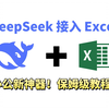 【全网最详细】Excel接入DeepSeek-R1大模型教程！2025最新办公神器，好用到飞起！保姆级教程！80岁老奶奶都能学会！大模型|LLM