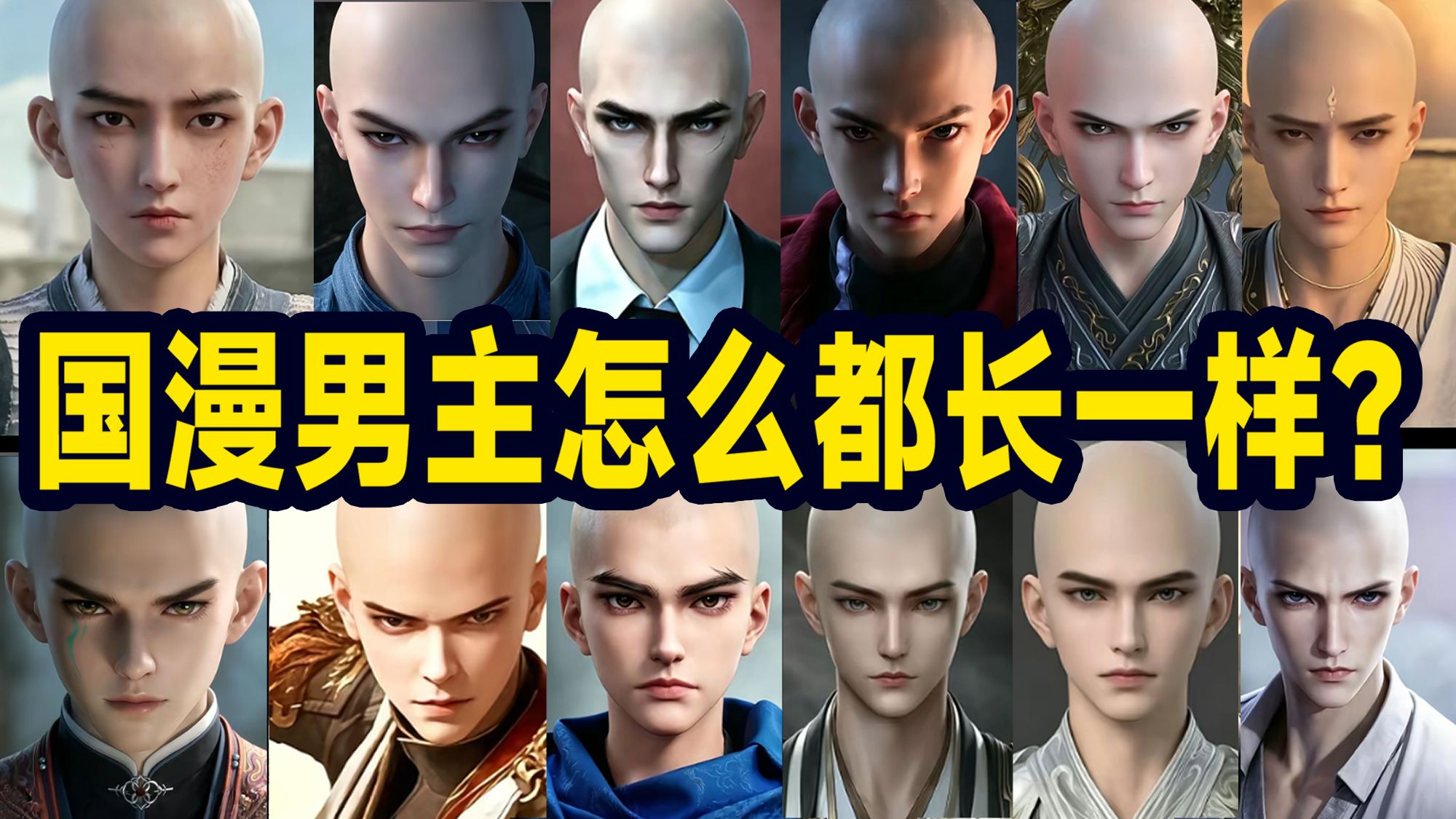 国产动画男主为什么都长一个样？