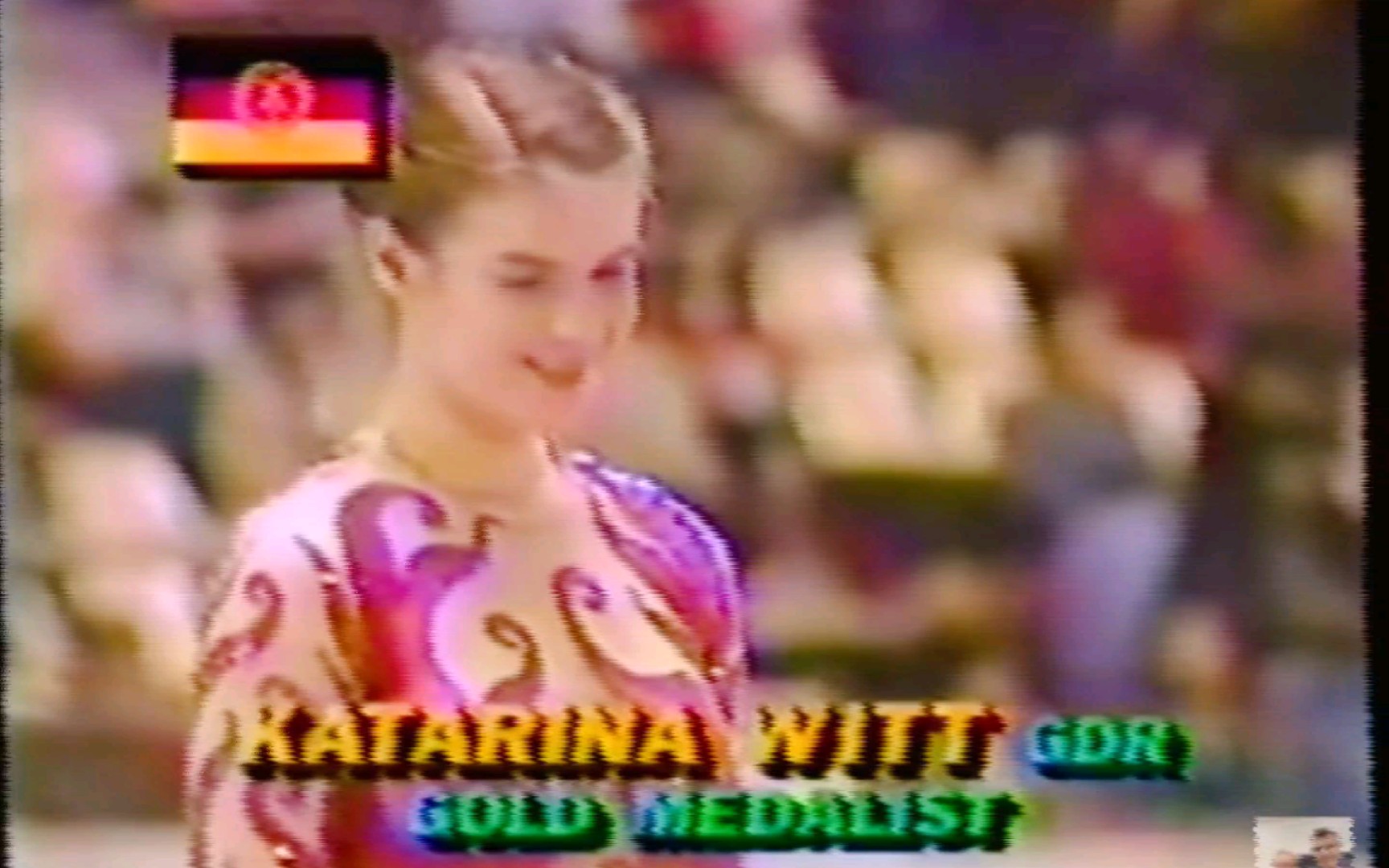 【东德国歌】1985年日本国际花样滑冰上的东德国歌 卡特琳娜·维特