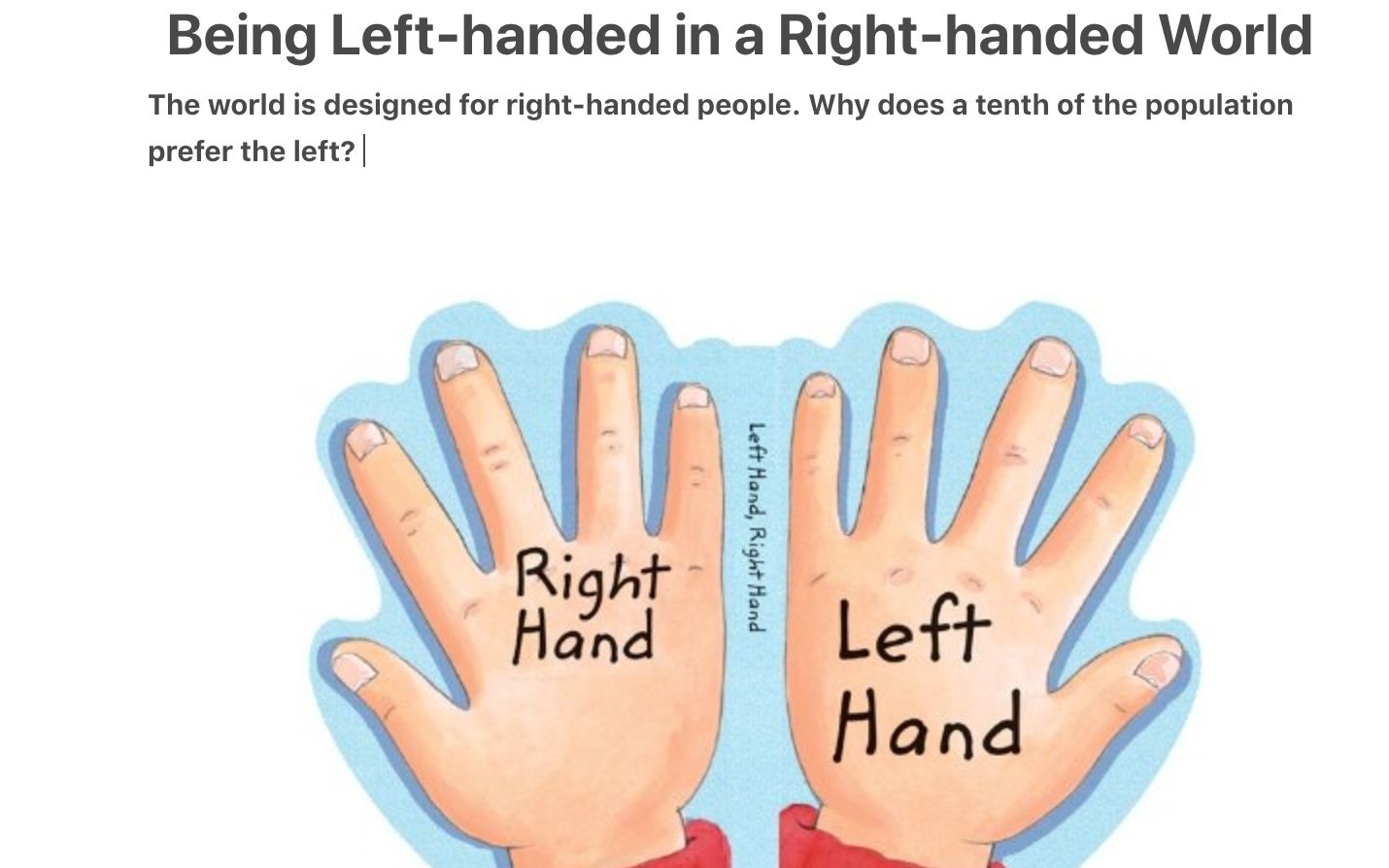 Left handed compilations