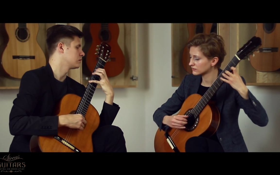 古典吉他二重奏 德彪西 月光Clair de Lune视频