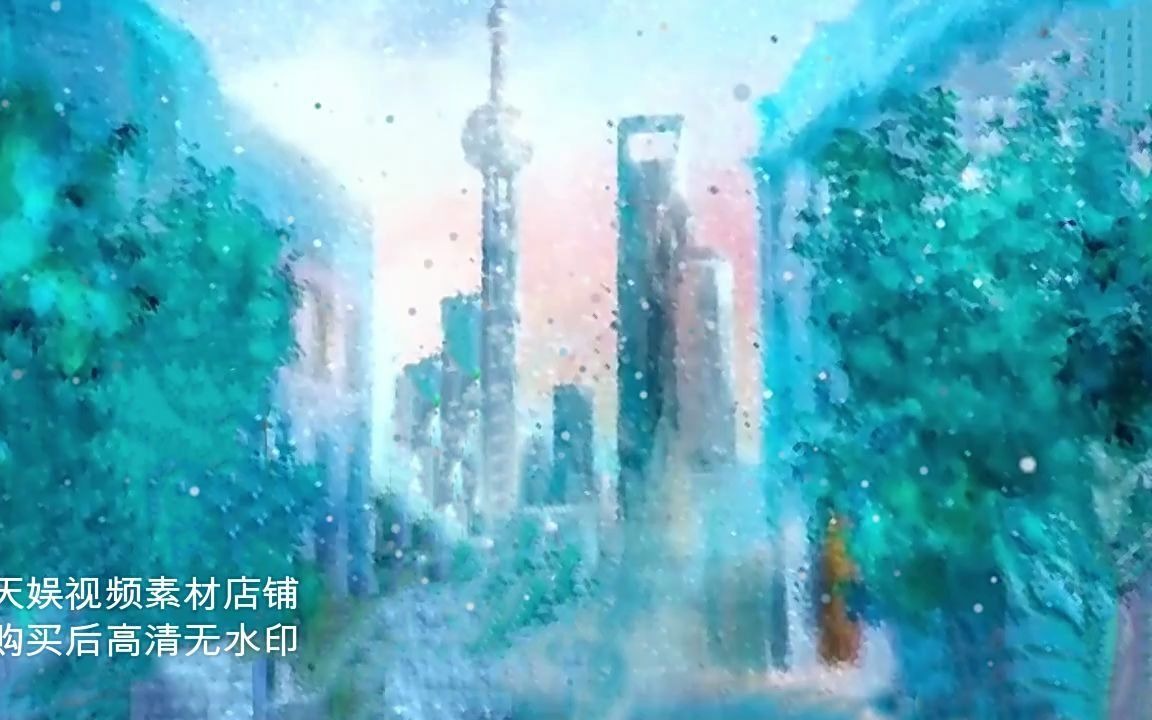 4822398 上海晨光曲舞蹈视频背景油画背景led