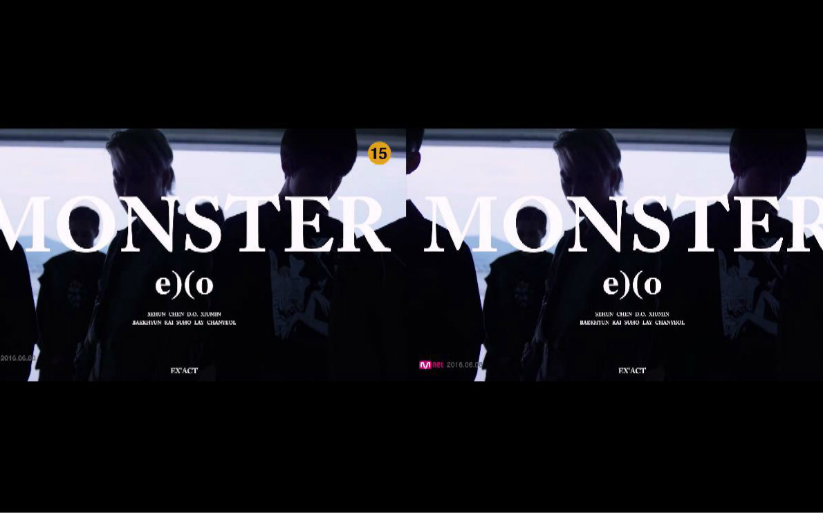 【exo】monster中韩mv双屏对比